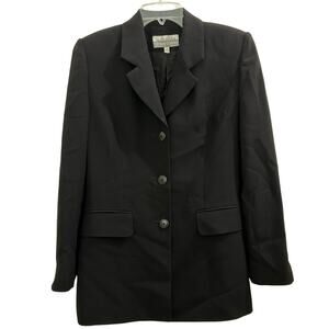 Vintage Casual Corner Collectables Women’s Black Suit Jacket Long Sz 2 Blazer!